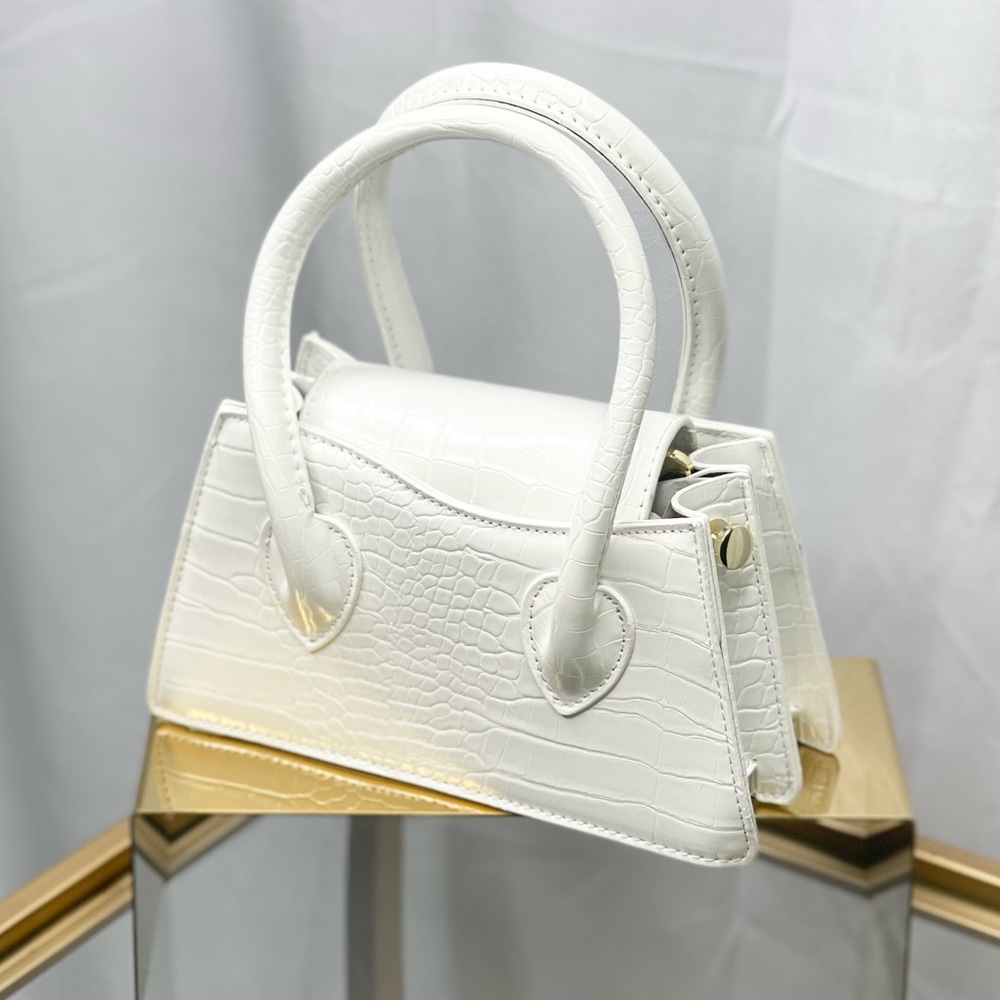 Stylish white mini purse